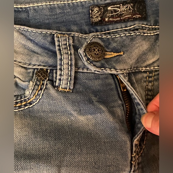 Silver Jeans Tuesday Low Skinny Joga Jeans Lighter Blue Wash Size W26 L31 - Picture 11 of 16